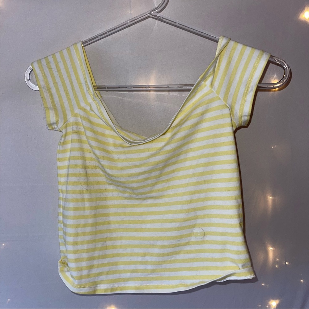 Striped off the Shoulder T-Shirt